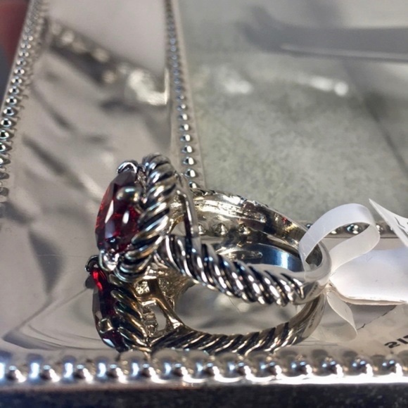 Gorgeous Simulated Ruby Ring Size 7 - Picture 3 of 4